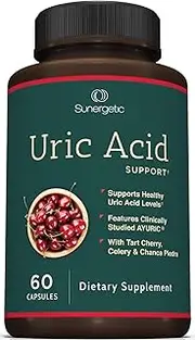 Premium Uric Acid Support Supplement - Uric Acid Cleanse & Kidney Support - Includes Tart Cherry, Chanca Piedra, Celery Extract & Cranberry - Uric Acid Support Formula - 60 Veggie Capsules