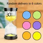 Hourglass Sandglass Mini Brushing Timer Black Top Office Ornament (30 Minues)
