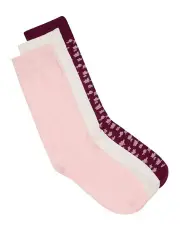 [Jockey] Pattern Crew Socks 3 Pack in Multi
