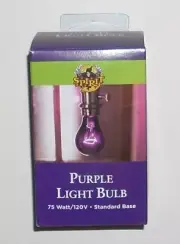 Spirit Halloween PURPLE Light Bulb 75 Watt 120V Indoor Outdoor Spooky Mood Light