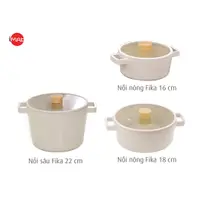 在飛比找蝦皮購物優惠-不粘鍋尺寸 18-22cm Fika Premium,塗有陶