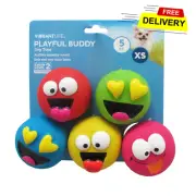 Vibrant Life 5pk EMOTICON LATEX DOG TOY