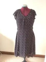 CAROLINE MORGAN FRILL SLEEVE DRESS SIZE 14