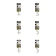 6PK Topchef Non Stick Compact Mini Silicone Whisk Food Grade Baking Tool White