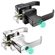 Smart Door Lock Fingerprint Knob with Handle Biometric Touch Entry Deadbolt Keys