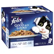 Felix As Good As It Looks Ocean Fish Wet Cat Food 12x85g 12x85g