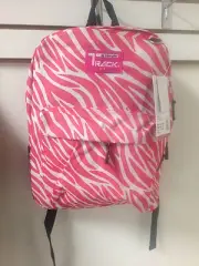 Pink Zebra Backpack School Pack Bag 205 Stripes Back Pack Rucksack Tote Book
