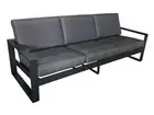 FurnitureOkay Manly Aluminium Outdoor Sofa (3-Seater) - Charcoal