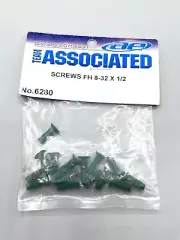 NEW Team Associated RC10 FH 8-32 x 1/2 Screws (Green) NEW OLD STOCK - 6280