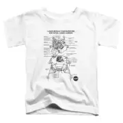 NASA Toddler T-Shirt Lunar Module Diagram White Tee
