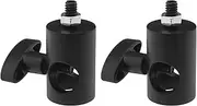 VGOL 2PCS Rapid Adapter with 1/4" Screw Multi-Functional Light Stand Tip Adapter Aluminium Alloy for Photographic Video Light Right Lights Ball Heads Black