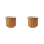 2PK Linen House Vincent Stoneware Planter Plant Pot 17cm Home/Garden Decor Rust