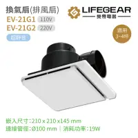 在飛比找momo購物網優惠-【Lifegear 樂奇】奇靜超靜音換氣扇 排風扇 不含安裝