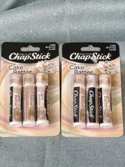 2 Packs ChapStick Lip Care CAKE BATTER 6 Sticks Total Paraben Free ChapStick New