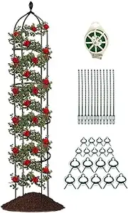 Garden Trellis - Pea Tunnel Garden Arch Trellis | Metal Climbing Plants Support Raised Bed Stand | Adjustable Height Gardening Growing Supplies Accessories Support for Grape Pea Bean Cucumber Tomato