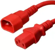 15 PACK LOT 15ft C14 - C13 Red Power Cord 18AWG 10A/1250W 125V 3-Prong 4.6M