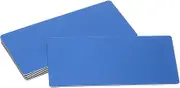 sourcing map 6 Pcs Blank Name Plates, 3.9 x 2" Engraved Metal Name Plate Laser Strong Adhesive Nameplate Anodized Aluminium Custom Blank Plates for Signs DIY Crafts, Blue
