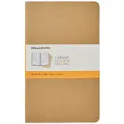 Moleskine Cahier Ruled Notebooks Large Kraft 3 Pack