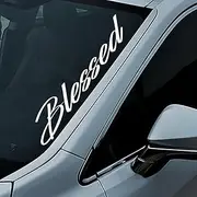 XTRAYXRAY Blessed Windshield Banner Sticker Car Decal Window Bumper Decal Sticker Suitable for Cars, Trucks