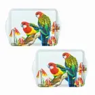 2pc Ashdene Australian Birds 21cm Scatter Tray Matte Melamine Eastern Rosellas