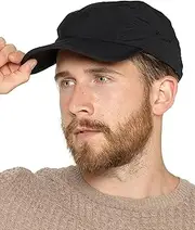 [Undercover] Adults Lightweight Baseball Cap with Folding Peak Black, Beige, Khaki, Pink or Navy Foldable Hat