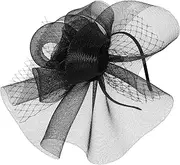 [GANAZONO] Elegant Mesh Plume Headband Headpiece for Women Black Headband Fascinator Clip Hair Accessories for Girls