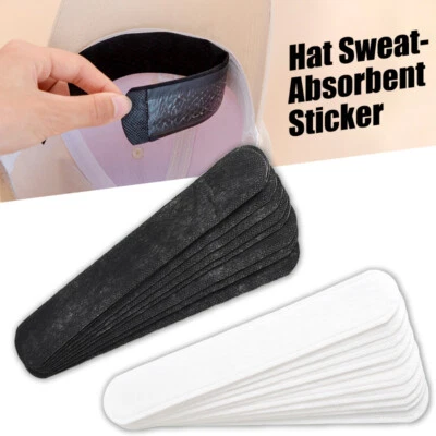 30/50PCS Hat Sweat-Absorbent Sticker Sweat Absorbing for Collar Cap Size Reducer