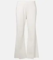 [Khaite] Khaite Walter cotton canvas flared pants AU 14 white