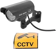 Dummy Security Camera Fake CCTV Surveillance System with Red Flashing Lights Realistic Design for Home Office Shop ABS Plastic Easy Install