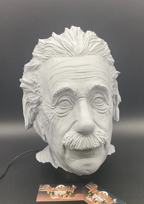 Giant Albert Einstein Scientist Bust Statue - Historic Physics Paintable Bust