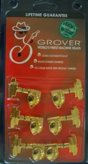 Grover 509G Roto-Grip Locking Rotomatic Tuning Machines 3 +3 Gold Finish