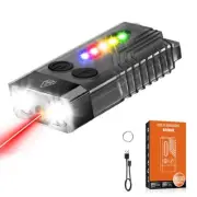 BORUiT 900 Lumens Pocket Led Torch Flashlight EDC Tiny Rechargeable Work Light
