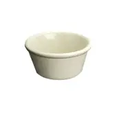Yanco China NC-537B Nu-Classic Bone White Melamine 3 oz. Smooth Ramekin - 6 Doz