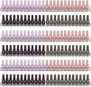 Justsoso 6Pcs/Set 24 Inch Nail Polish Rack Wall Mounted, Lipstick Essential Oil Bottle Clear Holder Organizer, Big Display Stand Wall Shelf for Bottle Cup Make-ups