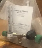 Precision Medical Dual O2 Flowmeter, Model, w/ Y Block Assembly Y8MFA1003PT2