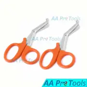 2 Pcs 5.5" Medical EMT/Utility Scissor Orange-Color, 5 1/2 Inch Bandage Shears