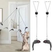 QuokkaChic 2 Packs Door Hanging Cat Toy,Interactive Cat Toy Mice, Cat Toy Chasing Exercise Entertain Toy Hanging Door Cat Toy Mouse Teaser Toys for Indoor Cat Kitten
