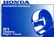 NOS Genuine Honda Owner's Manual 1991 CB250 Nighthawk Night Hawk