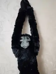 HANGING Wild Republic Black Monkey Stuffed Animal Plush Toy 22" Hangs On Neck
