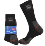 Adelaide Crows Official AFL Trade Work Socks -2 pairs Cotton/Polyester/ Elastane