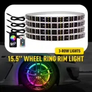 4x 15.5'' RGB LED Wheel Ring Lights For Truck Car Rim Lights Bluetooth Control