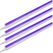 Barrina UV LED Blacklight Bar, 9W 2ft, T5 Integrated Bulb, Black T5-2ft/4pack