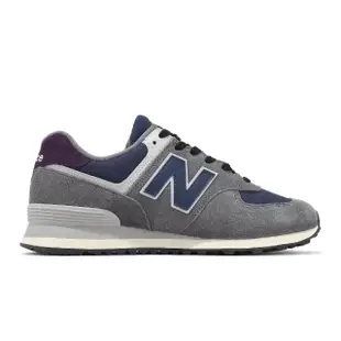 【NEW BALANCE】休閒鞋 574 男鞋 女鞋 灰 藍 復古 麂皮 Cordura 拼接 運動鞋 NB 紐巴倫(U574KGN-D)