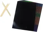 55pcs Craft with Wooden Stylus Scratch Drawing Boards for DIY Creativity for Birthday Parties and Classroom Activities