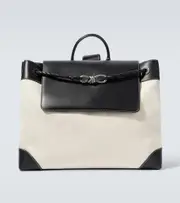 [Bottega Veneta] Bottega Veneta Andiamo Large canvas and leather backpack
