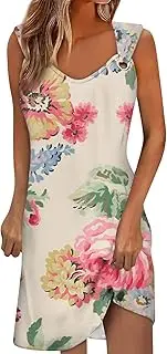 [Generic] Cyber Monday Sales,Summer Dresses 2024 Casual,Pink and Red Dress Plus Size Wedding Guest Dress Plus Size Tennis Dress Strapless Dress for Women Black and(21-White,L)