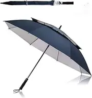 60 inch Large Oversized Sun Rain Golf Umbrella, UV Protection Double Vented Canopy Golf Umbrella | 100% Waterproof, Windproof, Sun-proof | Automatic Open, Extra Strong Reinforced Fibreglass Frame | Men Women Ladies & Gents