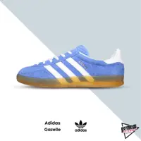 在飛比找蝦皮商城優惠-ADIDAS GAZELLE INDOOR 麂皮 藍白 白線