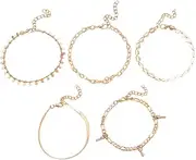 VALICLUD Unique Fashion Ankle Bracelet Women's Foot Chain Snake Design and Dangle Summer Jewelry for Ladies