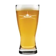 Beer Glass Pilsner Stein Mug 15oz Airplane Pilot Flight Attendant